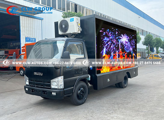 ISUZU Naked Eye 3D Billboard Mobile Outdoor LED Advertising Truck With Air Conditioner