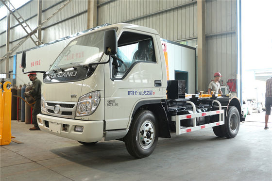 Forland Roll On Roll Off Garbage Dump Truck , 3 Ton Small 3cbm Hook Bin Truck