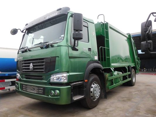 12m3 Waste Management Trash Truck , 12cbm Rear Loader Howo Waste Compactor Truck