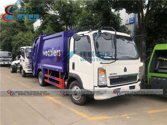 HOWO 5m3 Sanitation Self- Compressed 3tons Garbage Compactor Truck