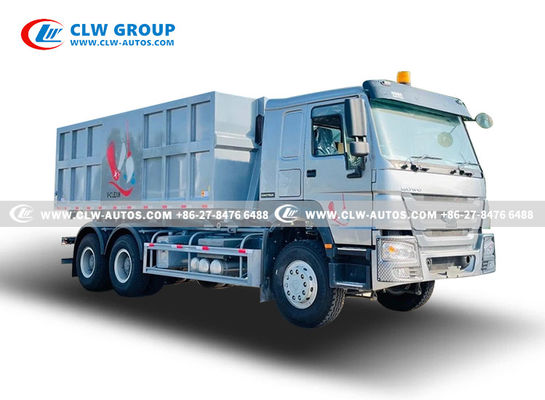 SINOTRUK 336HP Right Hand Driving Garbage Truck With Multi Roll Off Open Garbage Box
