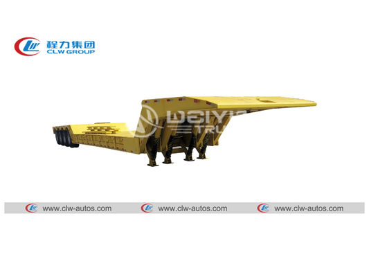 Heavy Duty Hydraulic Gooseneck Lowbed Flatbed Trailer 100tons