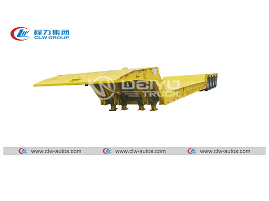 Heavy Duty Hydraulic Gooseneck Lowbed Flatbed Trailer 100tons