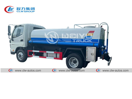 Foton Aumark RHD Carbon Steel Water Tank Truck 8000L For Spraying