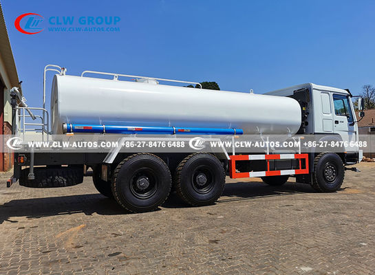HOWO Off Road 20m3 Gallons Water Bowser Truck With Centrifugal Self Priming Pump