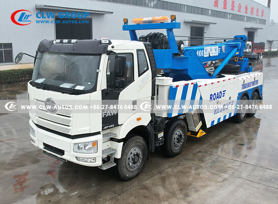 FAW J6P 8×4 Heavy-Duty Rotator Wrecker Tow Truck with 50-Ton Crane and 360° Rotation
