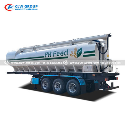 50m³ Carbon Steel Bulk Feed Delivery Truck with 360° Rotatable Auger and U-Shaped Tank