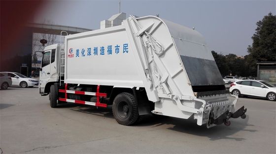 Rear Loader 12cbm Garbage Compactor Truck Carbon Steel Q235B For Waste Management