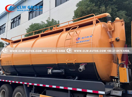 18m³ Combination Sewer Cleaning Truck with 3,500 psi High-Pressure Jetting and ≥8m Vacuum Suction Depth for Municipal Use