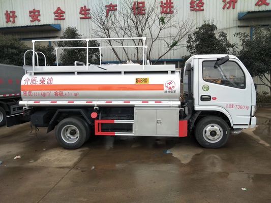 4000L AGO Oil Tanker Truck White Product Fuel Delivery 3 Tonne Tank Capacity