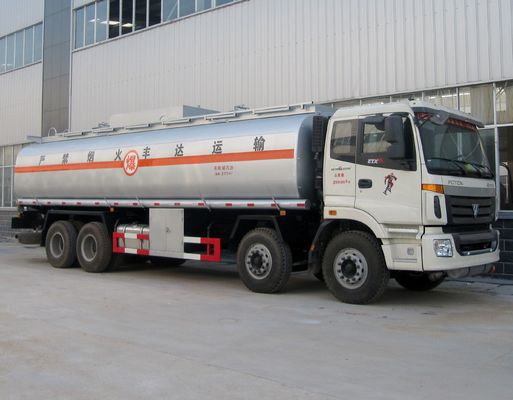 25 Ton Fuel Delivery Tank Truck , 30000 Liters Bobtail Fuel Truck Long Distance