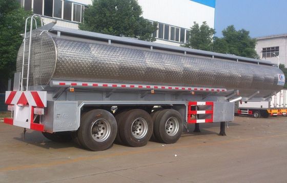 Stainless Steel Vegetable Oil Delivery Truck , 42,000 Liters Oil Tank Trailer