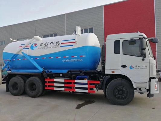 Dongfeng 6X4 18cbm Sewer Vacuum Suction Truck 18 Ton For City / Factory Cleaning