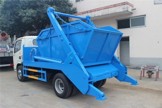 Mobile Dongfeng 4 Cbm Waste Removal Trucks 6 Wheel With Hydraulic Control Loading