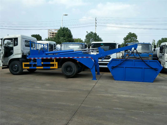 Municipal Rubbish Collection Truck , 10 Tons Dongfeng Swing Arm Garbage Disposal Truck