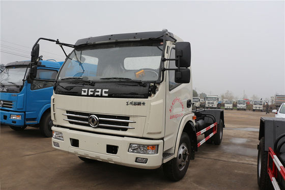 Roll Off Container Waste Removal Trucks 6 Tons Dongfeng Carbon Steel Q235B Material