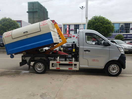 Hook Lift Dumpster Waste Removal Trucks 2 Ton Chang'An 2 Cbm With Roll On Off Container