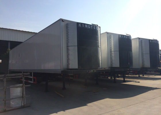 3 Axle Refrigerated Semi Trailer , Meat Transport Trailer 35t - 50t With Mechanical Suspension System