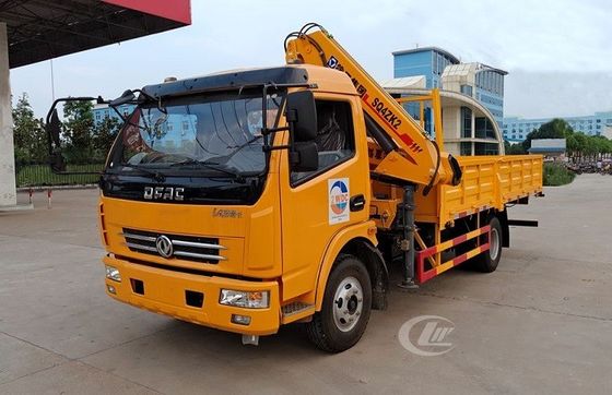 120HP Small Telescopic Crane , 4t Dongfeng Telescopic Boom Truck Mounted Crane