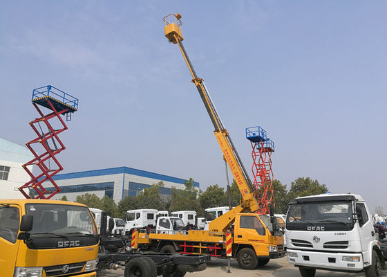 Automatic 12m Cherry Picker Aerial Lift Truck Electronical Controlled Lifting