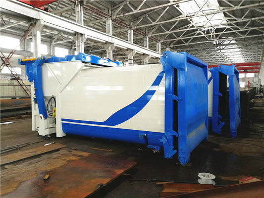 10 Ton Garbage Compactor Truck Container , Solid Waste Management Dump Truck