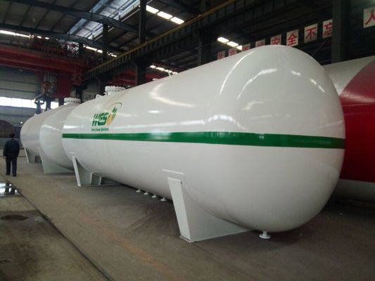 Propane Butane Gas Bullet Storage Tank For Big Gas Station Installation 100CBM