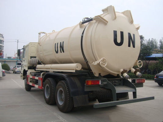 Full Driving 12 Wheel UN Sewage Tanker Truck With Self Dumping System 10m3 To 12m3