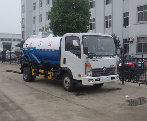 KEG Piple Nozzle 60 Meters Sewer Cleaning Truck / 8 CBM Vacuum Sewage Drainage Truck