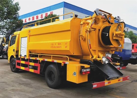 Combined Jetting & Vacuum Sewage Suction Truck For Sewer Cleaning High Pressure
