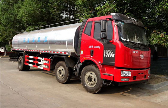 6X2 FAW 225HP Stainless Steel Milk Transport Truck 20CBM Insulation Tank