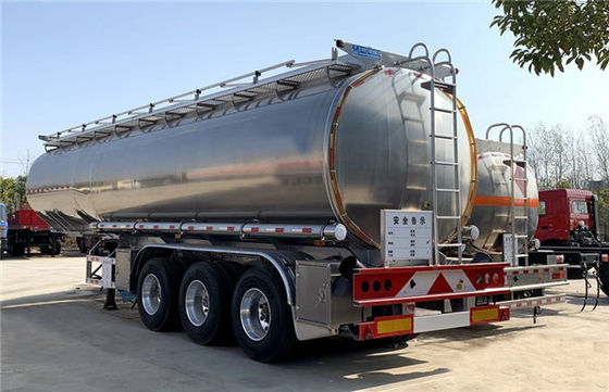 3 Axle 4200Liters Aluminum Alloy Tank Semi Trailer for Oil/Fuel/Diesel/Gasoline/Crude/Water/Milk Tansport