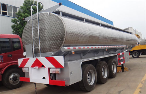 50000 Liters Oil Fuel Delivery Truck Transportation Tank , Fuel Tank Semi Trailer