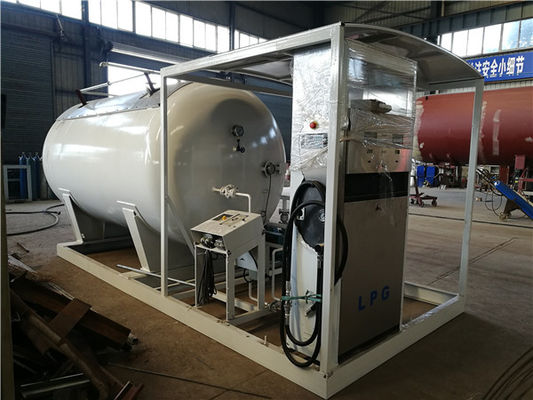 LPG Propane Butane Gas Tank , Q345R Carbon Steel Gas Filling Plant With Dispenser