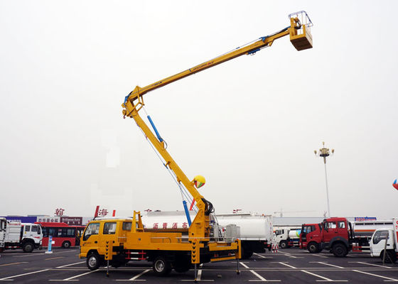 Telescopic Type Aerial Lift Platform Truck / Truck Mounted Boom Lift Vehicle