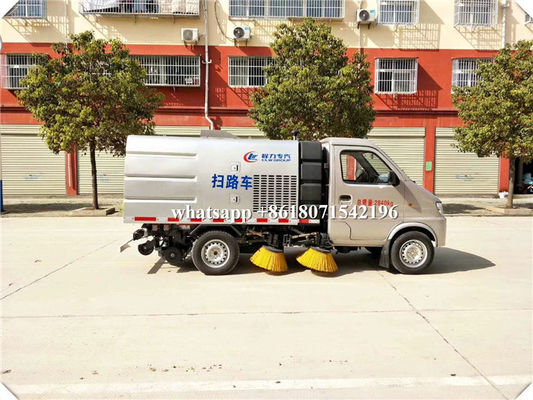 2CBM Mini Street Sweeper Truck , Street Washing Truck Stainless Steel 304 Material
