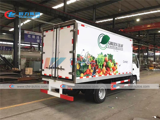 ISUZU 3T 4T Refrigerated Van Truck For Ice Cream Delivery