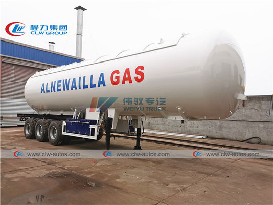 FUWA Axle 25T 54000L LPG Tanker Trailer With Sun Shelter