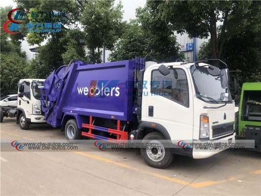 HOWO 5000L Self Compressed Garbage Compactor Truck