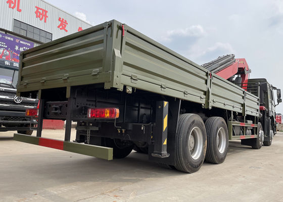 Sinotruk HOWO 8x4 12 Wheeler 40T Cargo Lorry With XCMG Telescopic Knuckle Crane