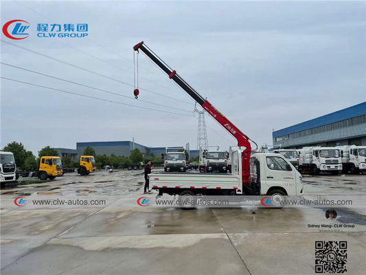 Foton 1T 2T 3 Stage Hydraulic Telescopic Boom Truck Mounted Crane