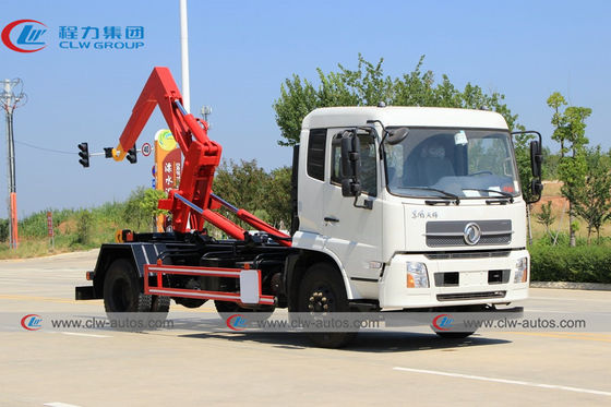 Dongfeng 6 Wheels Hook Lift Truck Detachable Garbage Truck 12cbm/12m3 4*2